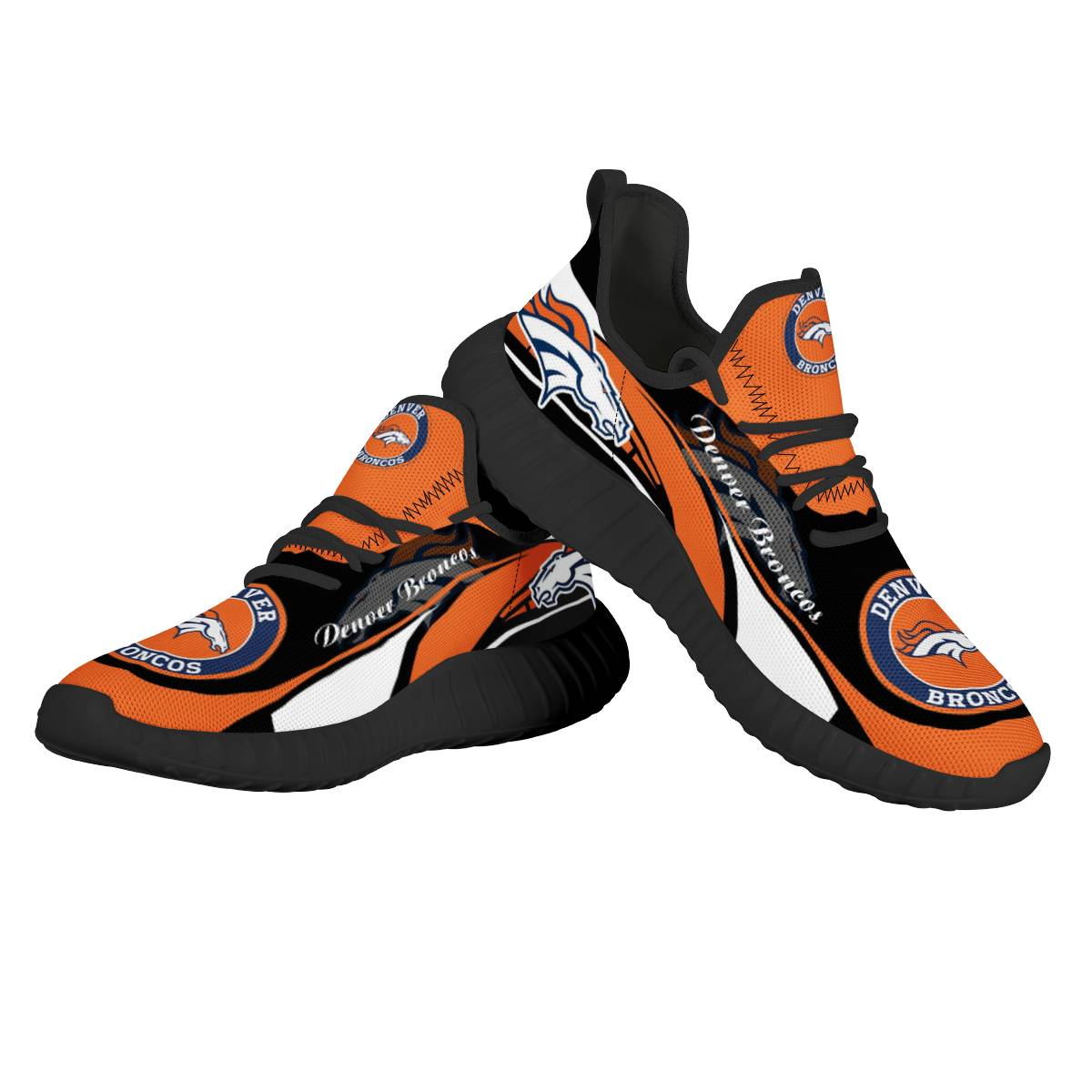 Men's Denver Broncos Mesh Knit Sneakers/Shoes 013